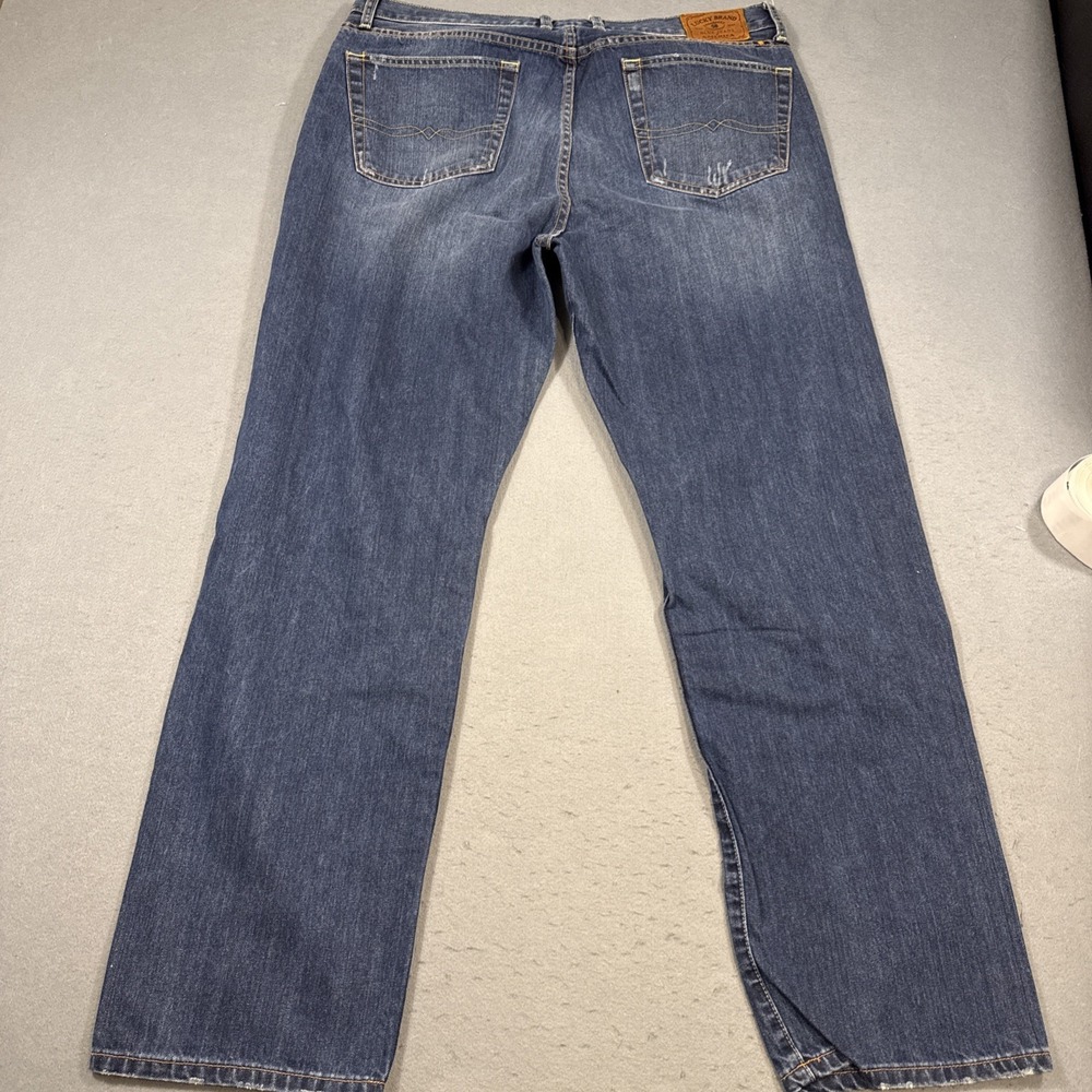 Lucky Brand 329 Classic Straight Jeans Men's Size 38x32 Blue Dark WHISKERING